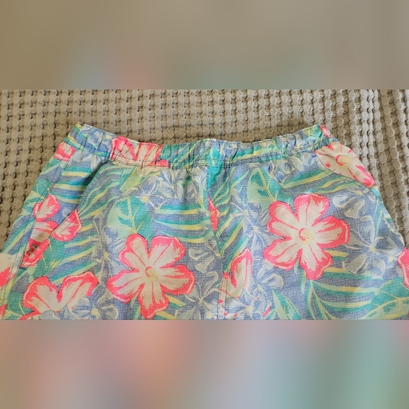 VINEYARD VINES 7" Printed Chappy Trunks Floral Tide Blue/pink Multi. Size Small - Picture 6 of 9